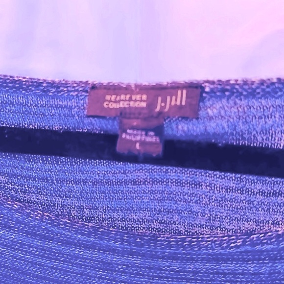 ⭐️J.JILL WEAREVER Collection Lightweight Tunic Shirt, Sz. L, Classy 💙🌻 - Picture 2 of 10